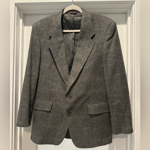HART SCHAFFNER & MARX Wool Tweed Sport coat Jacket Size 40R Formal Suit Jacket
